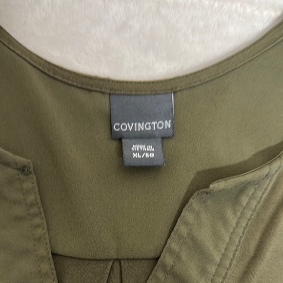 Covington Green Sleeveless Tunic Blouse - Picture 2 of 7